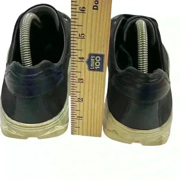 Salvatore Ferragamo Cube Italy Men's Navy Blue Leather  Low-Top Sneakers 7.5 M - Picture 9 of 15